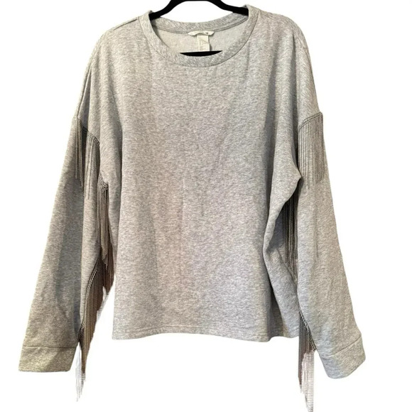 H&M Tops - H & M Cowgirl sweatshirt with chain fringe Western comfort cozy fun unique L